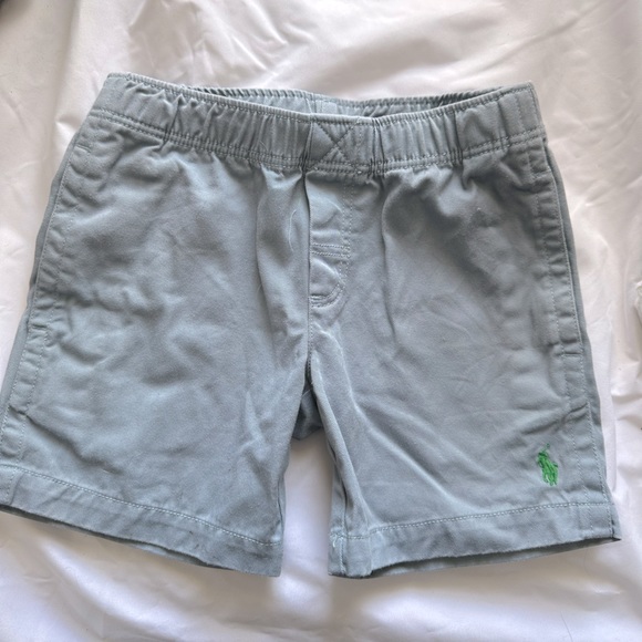 Boy 3T/3 Light Blue/grayish Cotton Shorts Elastic Waste - Picture 1 of 8